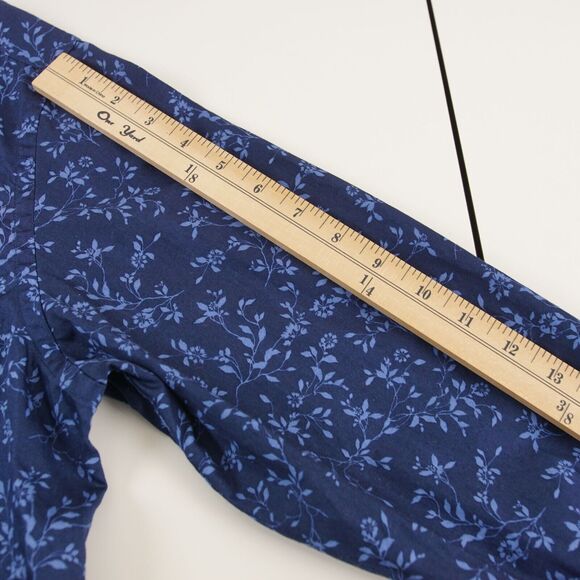 Untuckit Floral Print Blue Slim Fit Tinazzi Long Sleeuve Button Shirt Mens Sz L - Picture 5 of 8